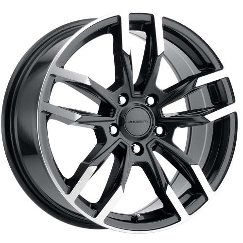 Liquid Metal Splice Gloss Black with Machined Spoke Accents and Outer Lip