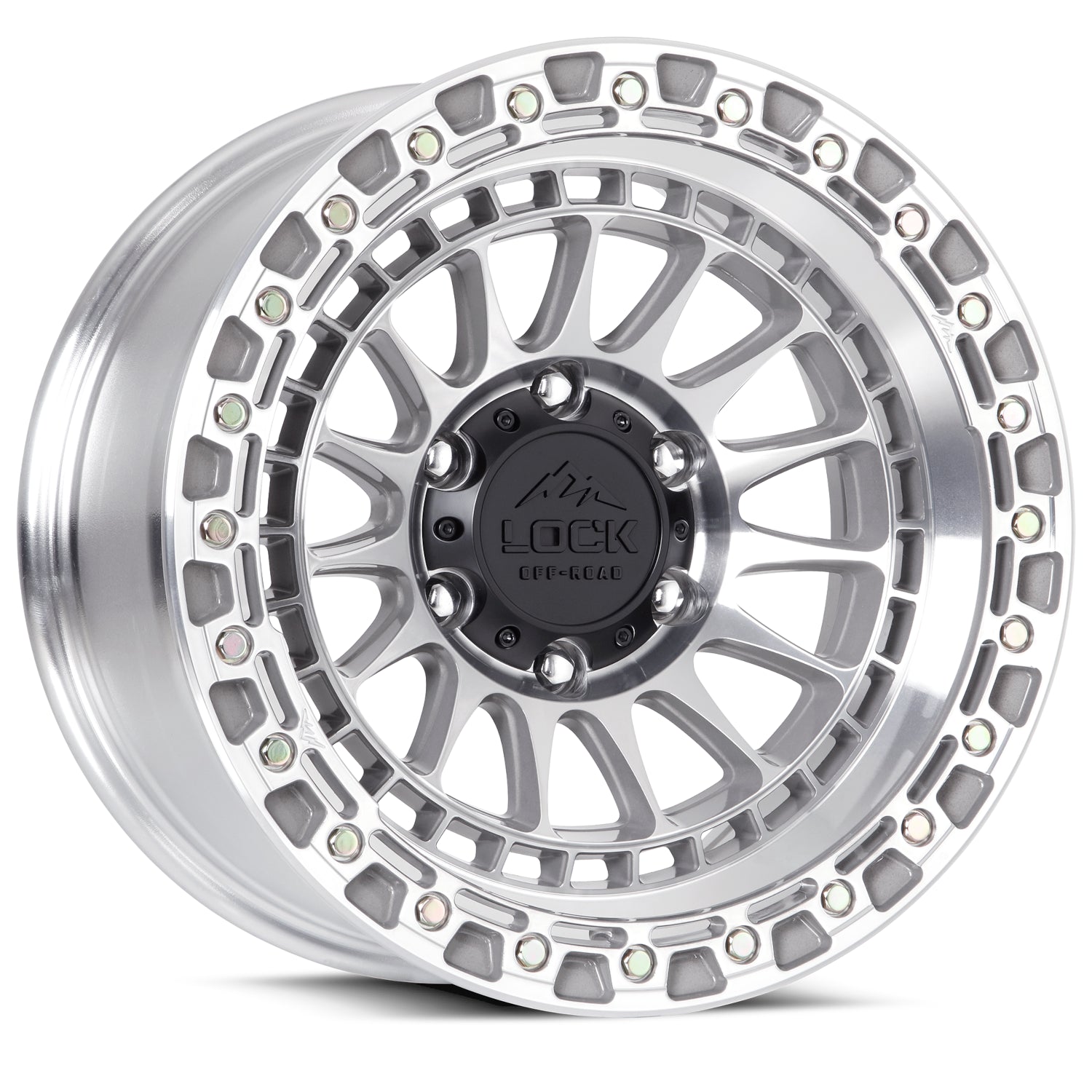 Lock Offroad Wheels Mojave Machined with a Polished Clear Coat