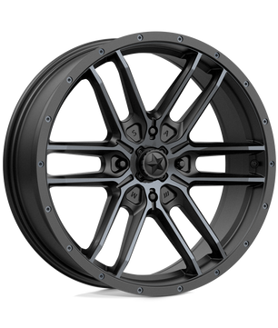 Msa Offroad Wheels M43 Fang Satin Black With Titanium Tint