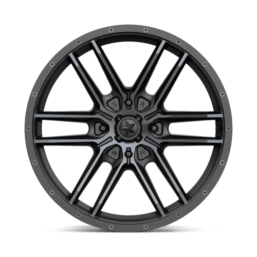 MSA Offroad Wheels M43 FANG 20x7 +10 Satin Black with Titanium Tint