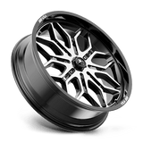 MSA Offroad Wheels M47 Sniper 18x7 Gloss Black Machined off-road UTV wheel