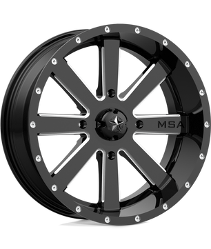 Msa Offroad Wheels M34 Flash Gloss Black Milled