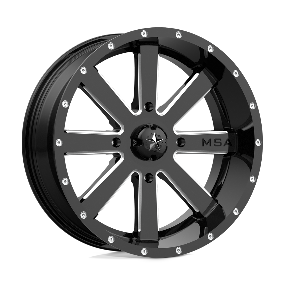Msa Offroad Wheels M34 Flash Gloss Black Milled