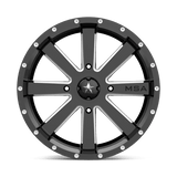 MSA Offroad Wheels M34 FLASH 22x7 0mm Gloss Black Milled