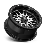 MSA Offroad Wheels M37 BRUTE BEADLOCK 15x7 +10mm Gloss Black Machined