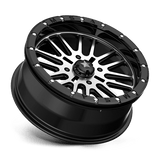MSA Offroad Wheels M37 Brute Beadlock 18x7 Gloss Black Machined premium UTV wheel