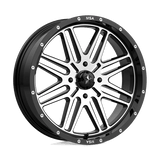 MSA M38 Brute 20x7 +10 Gloss Black Machined offroad UTV wheel