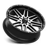 MSA M38 Brute 20x7 +10 Gloss Black Machined offroad UTV wheel