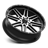 MSA Offroad Wheels M38 BRUTE 22x7 +10mm Gloss Black Machined