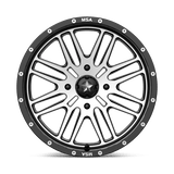 MSA M38 Brute 18x7 Gloss Black Machined premium UTV off-road wheel