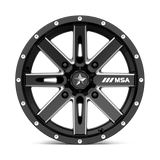 MSA Offroad Wheels M41 BOXER 15x7 +10mm Gloss Black Milled