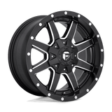 Fuel 1PC Maverick 22x9.5 +25mm Black with Milled Spokes and Lip Accents