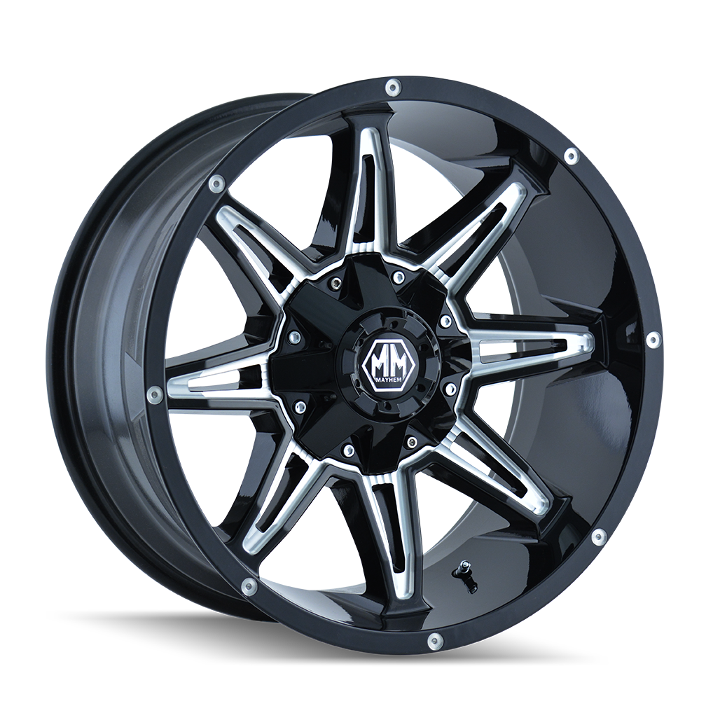 Mayhem RAMPAGE 8090 Gloss Black Milled wheel