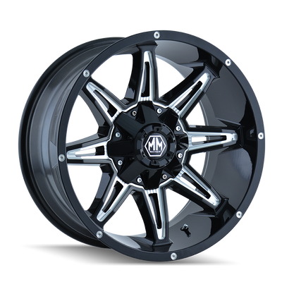 Mayhem RAMPAGE 8090 Gloss Black Milled wheel