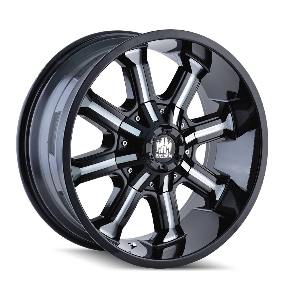 Mayhem BEAST 8102 Gloss Black Milled wheel