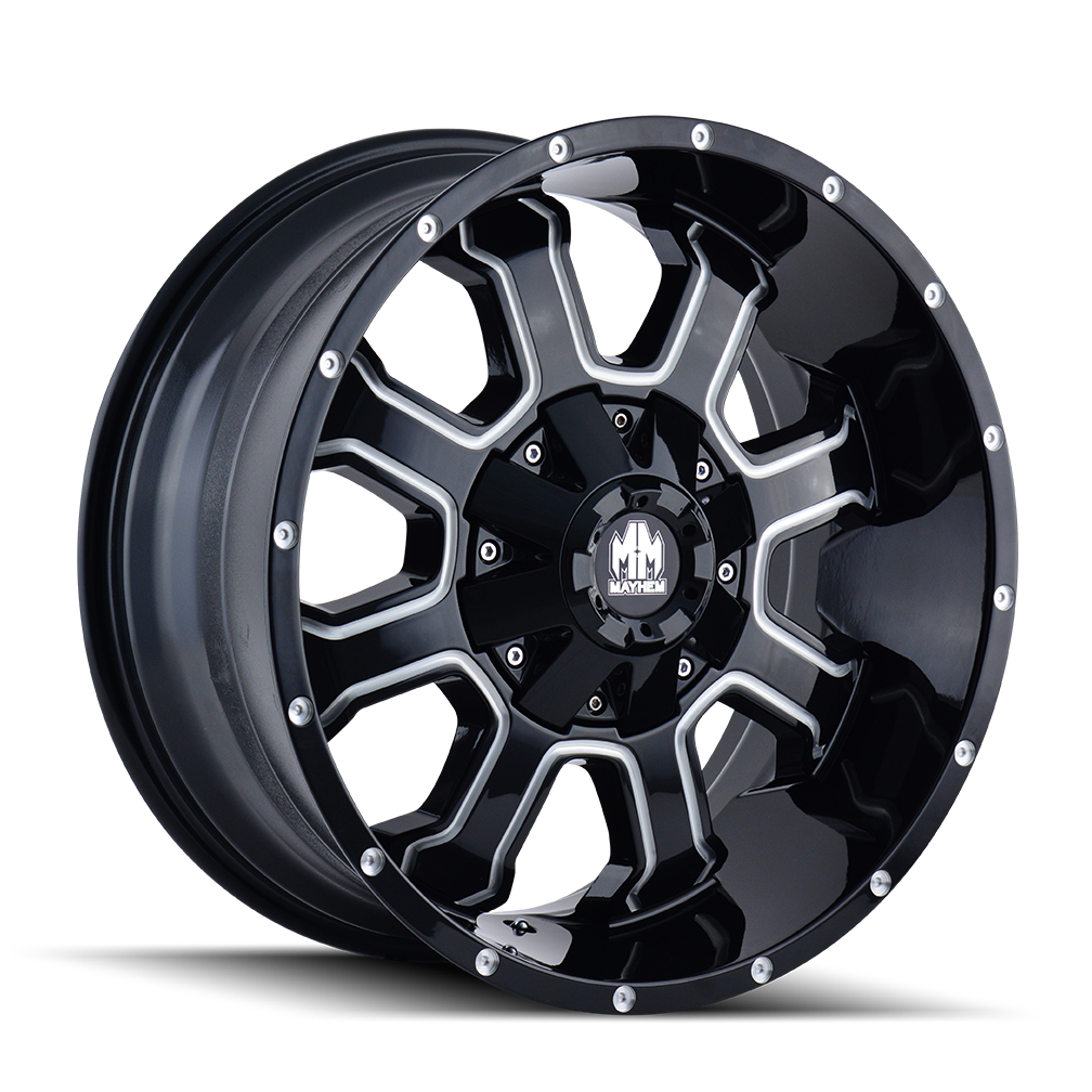 Mayhem FIERCE 8103 Gloss Black Milled wheel