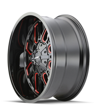 Mayhem COGENT 8107 Gloss Black Milled Prism Red