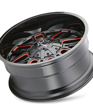 Mayhem COGENT 8107 Gloss Black Milled Prism Red