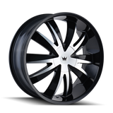 Mazzi Edge 337 22x8.5 Gloss Black Machined premium Euro wheel 5x108 5x114.3
