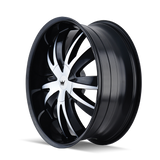 Mazzi Edge 337 22x8.5 Gloss Black Machined premium Euro wheel 5x108 5x114.3