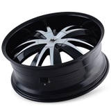 Mazzi Edge 337 22x8.5 Gloss Black Machined premium Euro wheel 5x108 5x114.3