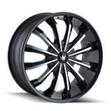 Mazzi FUSION 341 Gloss Black Machined wheel