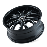 Mazzi Hustler 342 18x7.5 +40 Gloss Black Machined premium aftermarket wheel