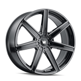 Mazzi LAGUNA 376 Gloss Black Milled wheel