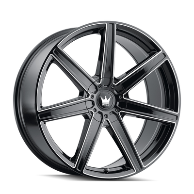 Mazzi LAGUNA 376 Gloss Black Milled wheel