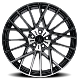 Mazzi Jinx 378 18x8 Gloss Black Machined 5x112 premium Euro wheel