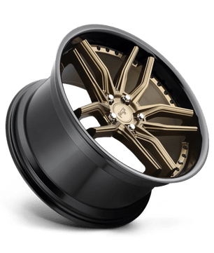 Niche 1PC Methos 19x9.5 +48 Matte Bronze Center with a Black Lip