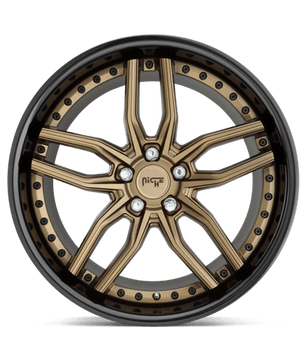Niche 1PC Methos 20x9 +18 Matte Bronze Center with a Black Lip