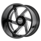 Moto Metal MO400 24x14 -76mm Gloss Black Milled
