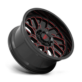 Moto Metal MO805 20x10 -18mm Gloss Black Milled With Red Tint