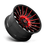 Moto Metal MO807 22x12 -44mm Gloss Black Machined with Red Tint