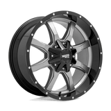 Moto Metal MO970 20x10 -24mm Gloss Gray Center Gloss Black Lip