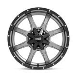 Moto Metal MO970 17x8 0mm Gloss Gray Center Gloss Black Lip
