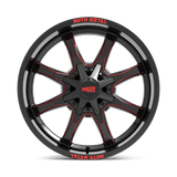 Moto Metal MO970 20x9 0mm Gloss Black Milled with Red Tint & Moto Metal On Lip