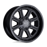 Moto Metal MO984 SHIFT 22x14 -76mm Matte Gray Gloss Black Inserts