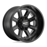 Moto Metal MO984 SHIFT 17x9 +18mm Matte Black Gloss Black Inserts
