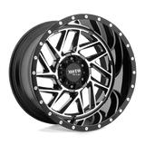 Moto Metal MO985 16x8 -6mm Gloss Black with Machined Spokes