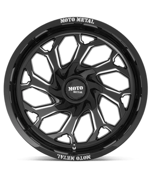 Moto Metal MO999 20x10 -18 Gloss Black with Milled Spoke Accents