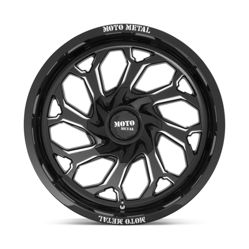 Moto Metal MO999 20x10 -18 Gloss Black with Milled Spoke Accents