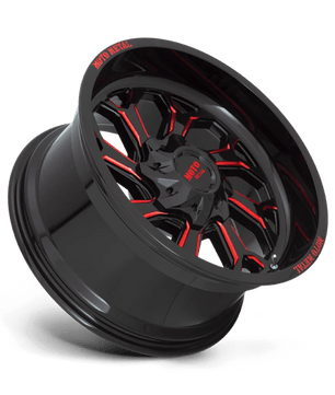 Moto Metal MO999 20x10 -18 Gloss Black Milled with Red Tint