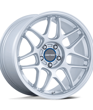 Motegi MR158 18x10.5 +35 Hypersilver with a Machined Lip