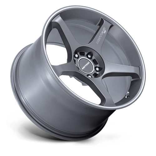 Motegi MR159 18x10.5 +25 Gunzilla Gray with a Machined Outer Lip Stripe