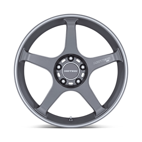 Motegi MR159 18x10.5 +25 Gunzilla Gray with a Machined Outer Lip Stripe