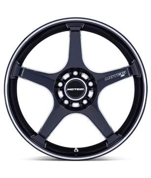 Motegi MR159 18x9.5 +35 Obsidian Blue with a Machined Outer Lip Stripe