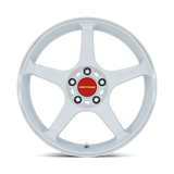 Motegi MR159 BATTLE V 18x8.5 +35mm Matsuri White Pearl with Machined Edge Stripe