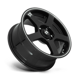 Motegi MR116 FS5 17x7 Gloss Black Machined Flange premium Euro wheel